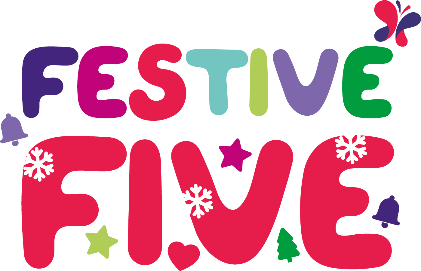 Festive FIVE logo red