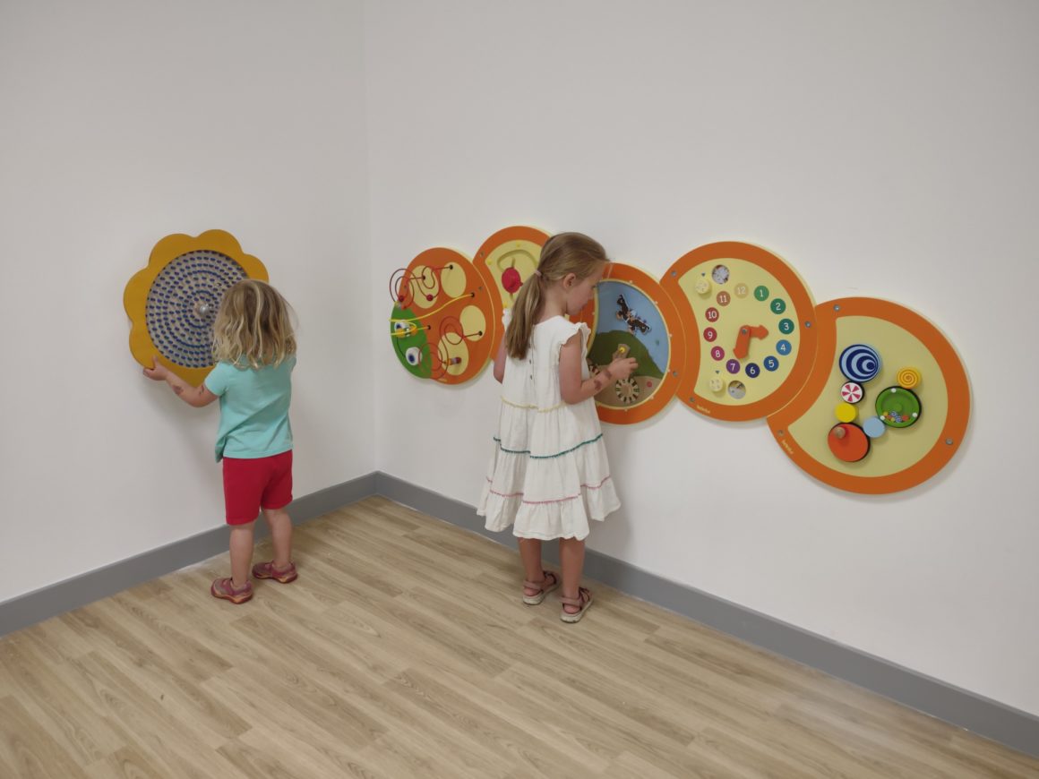We're hoping to install sensory play wall panels like these at VIN