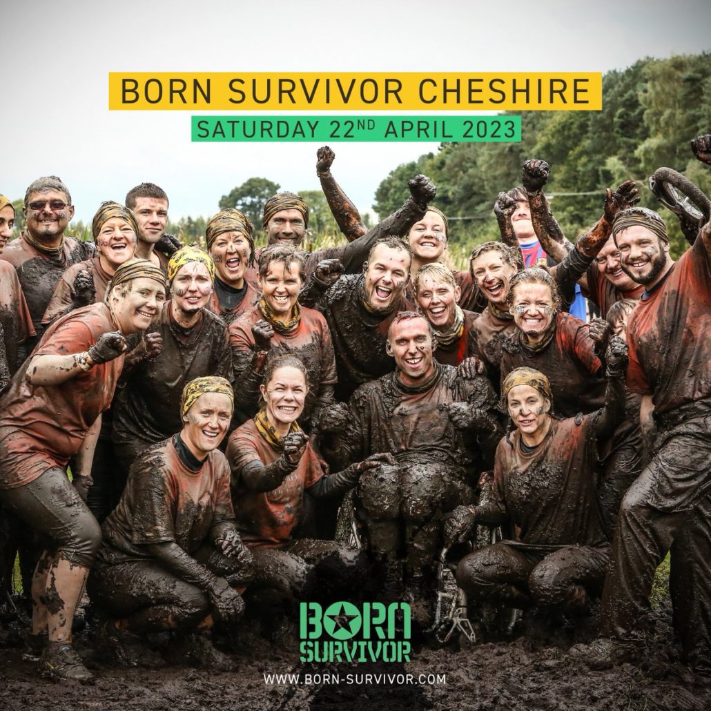 Born Survivor challenge at Capesthorne Hall Cheshire team image NHS charity team physical challenge April 2023