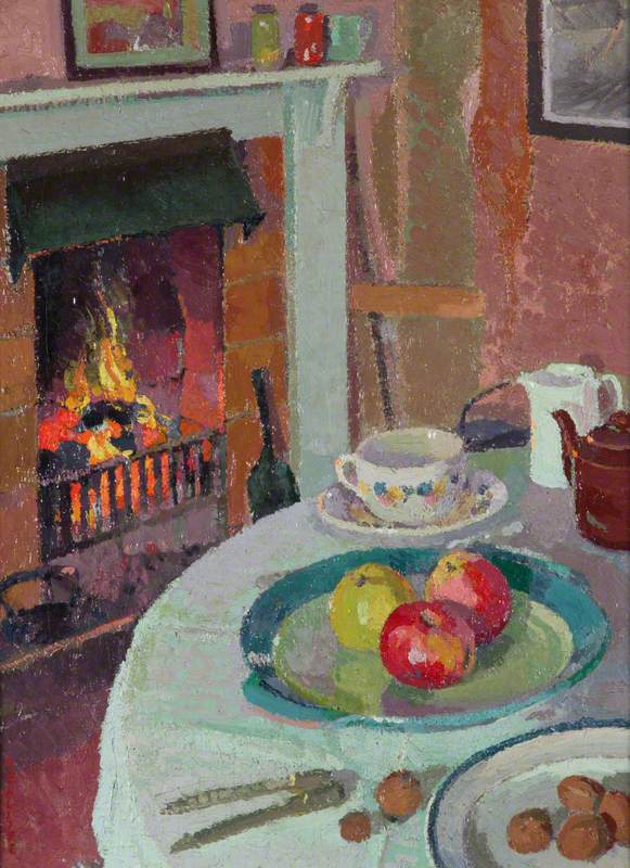 Ratcliffe, William Whitehead; Still Life by the Fire 