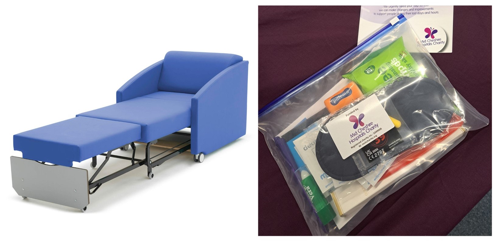 Sleeper chairs and comfort packs make a world of difference for people staying with loved ones at the end of life