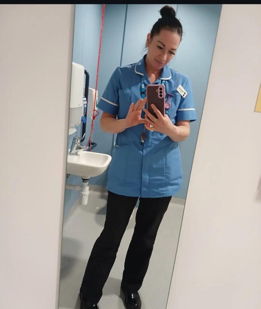 Emma works as a nurse at Leighton Hospital and regularly supports patients adjusting to life with a stoma.