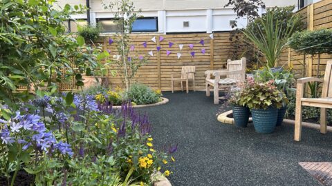 Photo of a garden specially designed for patients living with dementia.